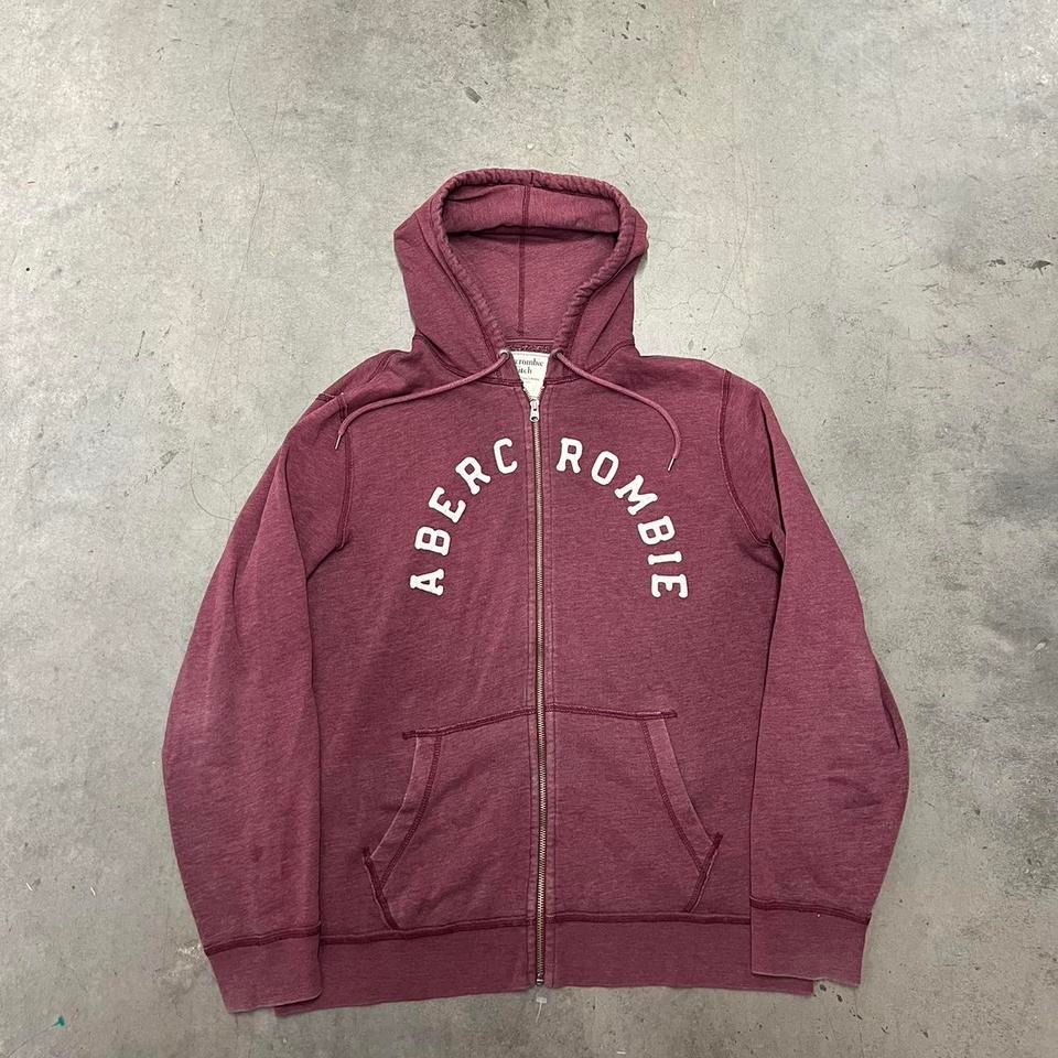 Y2k Abercrombie & Fitch Full Zip Embroidered Hoodie